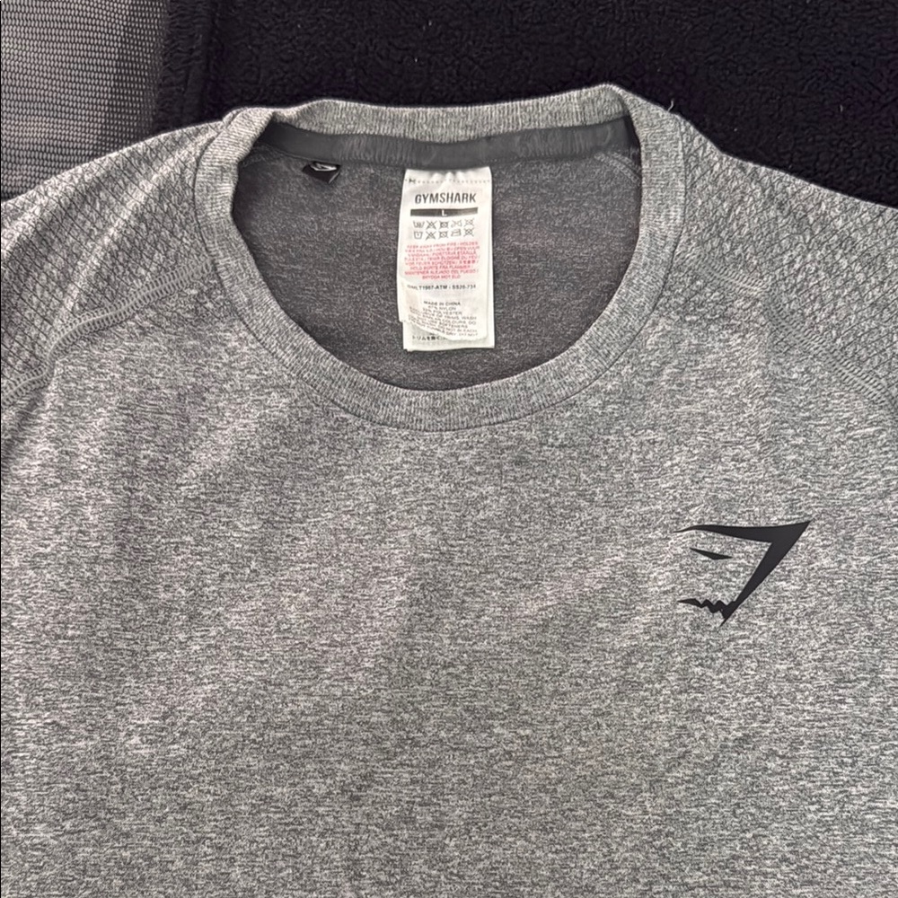 Gray Gymshark Men's Long Sleeve Shirt - Picture 2 of 5